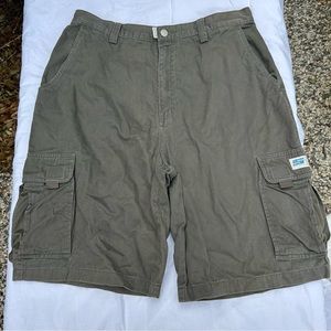 Vintage 90s Style Sideout Military Cargo Shorts, Y2K Baggy Utility Streetwear
